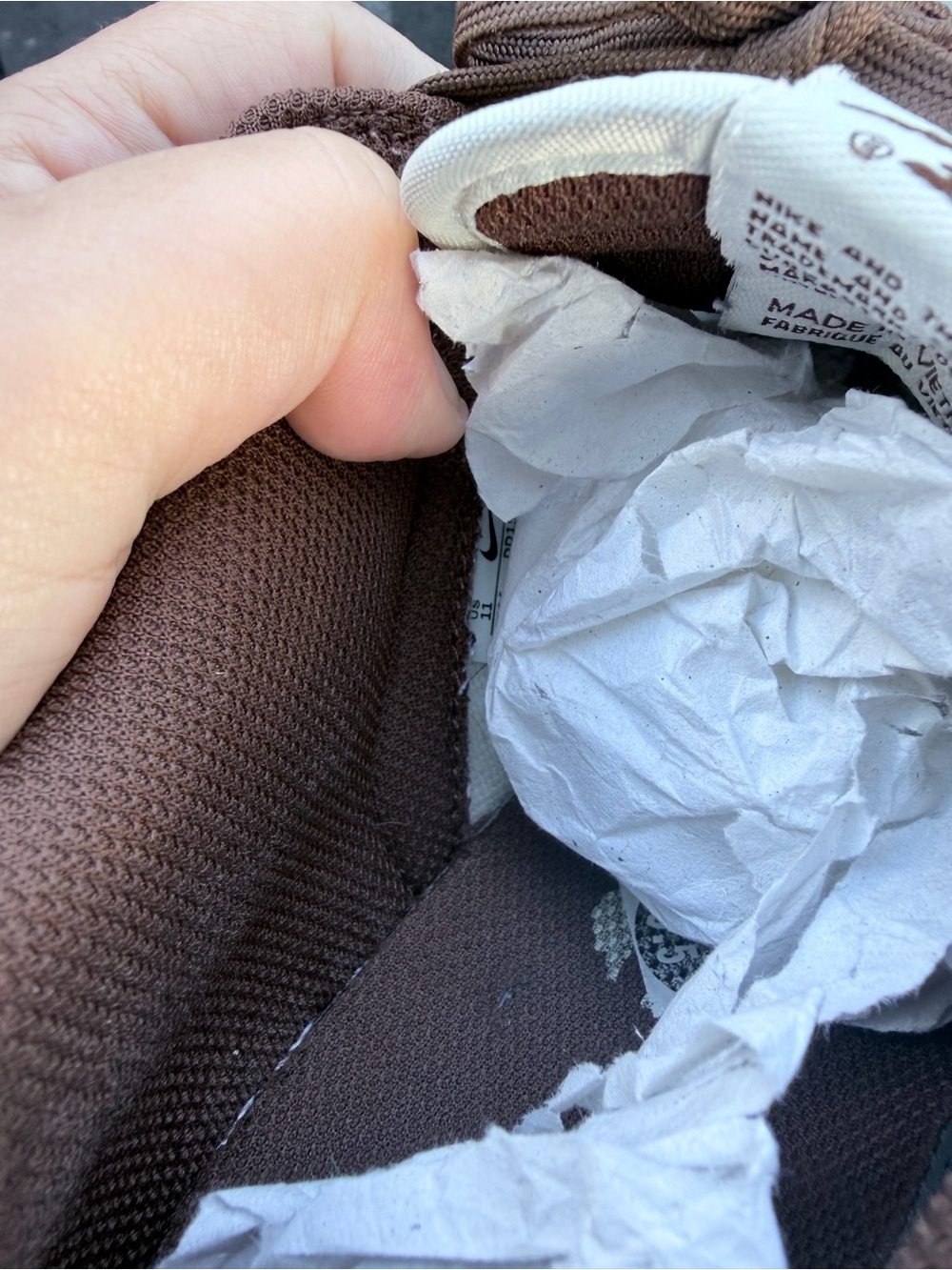 Nike Brown and Cream Low-Top Sneakers - Picture 5 of 9